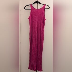 NWOT & Other Stories Stockholm Atelier Magenta Pink Ribbed Midi Dress Size US 2